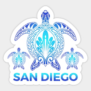 Vintage San Diego California CA Ocean Blue Sea Turtle Souvenirs Sticker